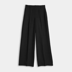 NWT Black Simply Vera Wang Luxe Crepe Wide Leg Trousers (Size 2)